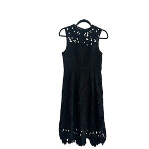 Molly Bracken Black Sleeveless Lace Dress Size Small